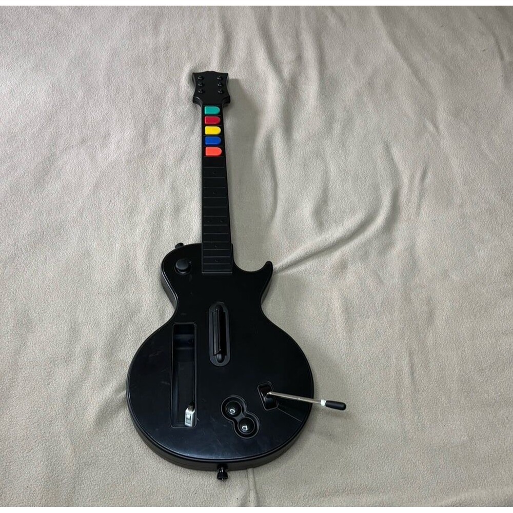 Guitar Hero Wireless Gibson Les Paul Black Nintendo Wii Wii-033 Tested & Working